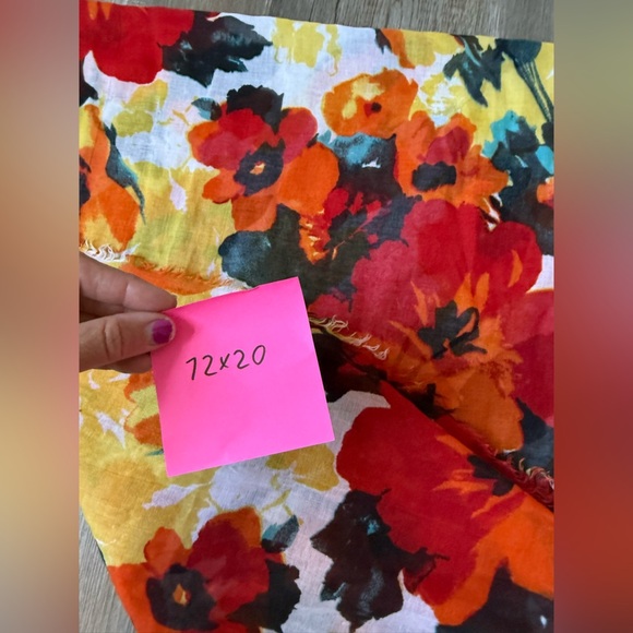 Fashion Scarf Head Neck Scarf Floral Hippie Boho Multi Color Orange Blue White - Picture 4 of 5